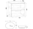 Тумба с раковиной подвесная Agger Свит SWE600ETGR-ST-5520W 60 столешница МДФ, графит матовый X425353204 3