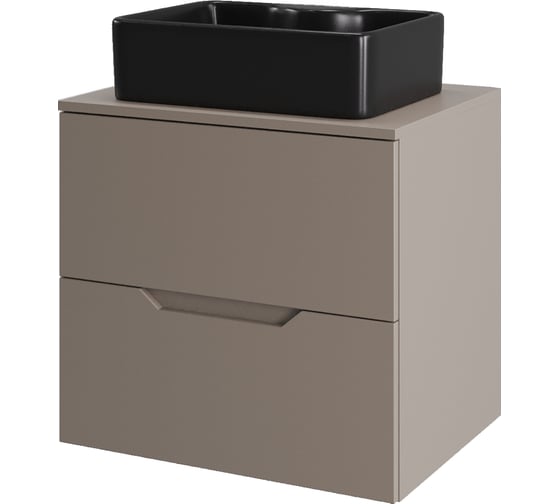 Тумба с раковиной подвесная Agger Свит SWE600ETLT-ST-1475B 60 столешница МДФ, латте матовый X547420446