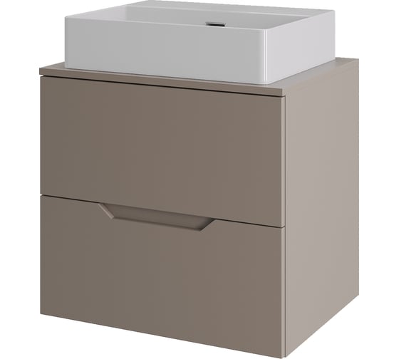 Тумба с раковиной подвесная Agger Свит SWE600ETLT-ST-4500W 60 столешница МДФ, латте матовый X557812204