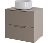 Тумба с раковиной подвесная Agger Свит SWE600ETLT-ST-7345W 60 столешница МДФ, латте матовый X707020204