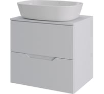 Тумба с раковиной подвесная Agger Свит SWE600ETWH-ST-8500W 60 столешница МДФ, белый матовый X966718204