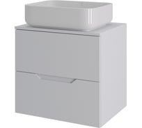 Тумба с раковиной подвесная Agger Свит SWE600ETWH-ST-5500W 60 столешница МДФ, белый матовый X911327204