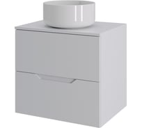 Тумба с раковиной подвесная Agger Свит SWE600ETWH-ST-7345W 60 столешница МДФ, белый матовый X938821204