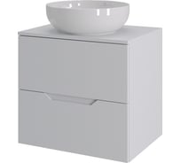 Тумба с раковиной подвесная Agger Свит SWE600ETWH-ST-7420W 60 столешница МДФ, белый матовый X966355204