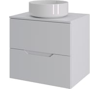 Тумба с раковиной подвесная Agger Свит SWE600ETWH-ST-9360W 60 столешница МДФ, белый матовый X972163204