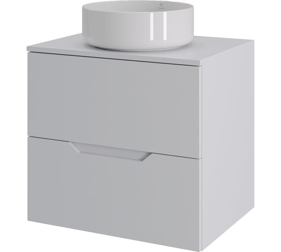 Тумба с раковиной подвесная Agger Свит SWE600ETWH-ST-9360W 60 столешница МДФ, белый матовый X972163204