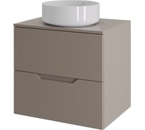 Тумба с раковиной подвесная Agger Свит SWE600ETLT-ST-9360W 60 столешница МДФ, латте матовый X806240204