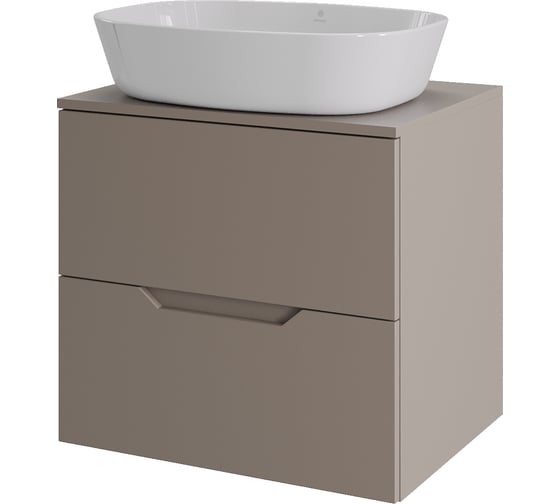 Тумба с раковиной подвесная Agger Свит SWE600ETLT-ST-8500W 60 столешница МДФ, латте матовый X806141204