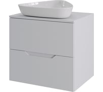 Тумба с раковиной подвесная Agger Свит SWE600ETWH-ST-7500W 60 столешница МДФ, белый матовый X966451204
