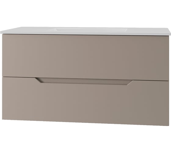 Тумба с раковиной подвесная Agger Свит 100, латте матовый SWE1000ETLT-31000W