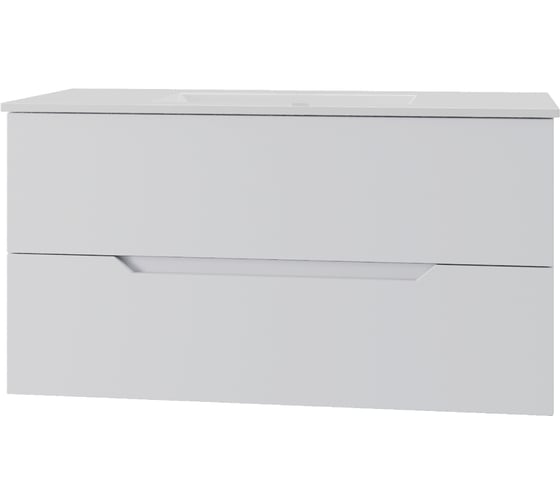 Тумба с раковиной подвесная Agger Свит 100, белый матовый SWE1000ETWH-31000W