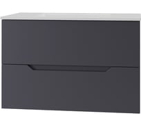 Тумба с раковиной подвесная Agger Свит 80, графит матовый SWE800ETGR-3800W