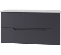 Тумба с раковиной подвесная Agger Свит 100, графит матовый SWE1000ETGR-31000W