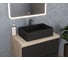 Раковина накладная на столешницу кварцевая Bauedge BAU Hotel Luxe 50, черный металлик MRY0059 2