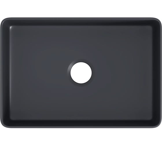 Раковина Bauedge санфаянс накладная прямоугольная BAU Hotel Strips 50х34, матовая серая рифленая BH1005-DG