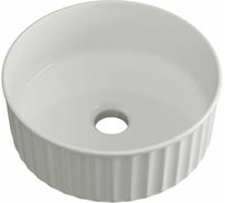 Раковина чаша накладная круглая Bauedge BAU Dream stripes D36.5, белая JIE0022