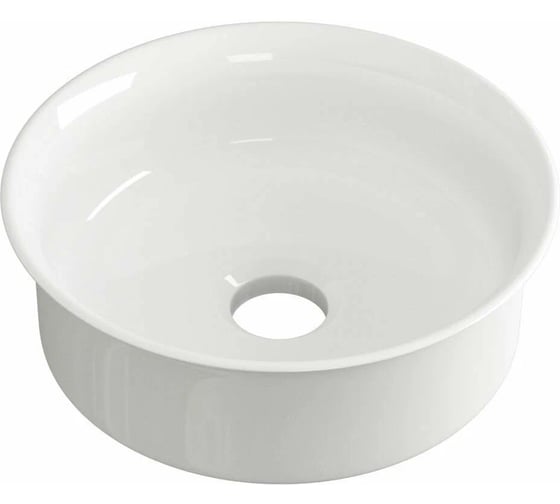 Раковина чаша накладная круглая Bauedge BAU Dream stripes D43.5, белая JIE0032