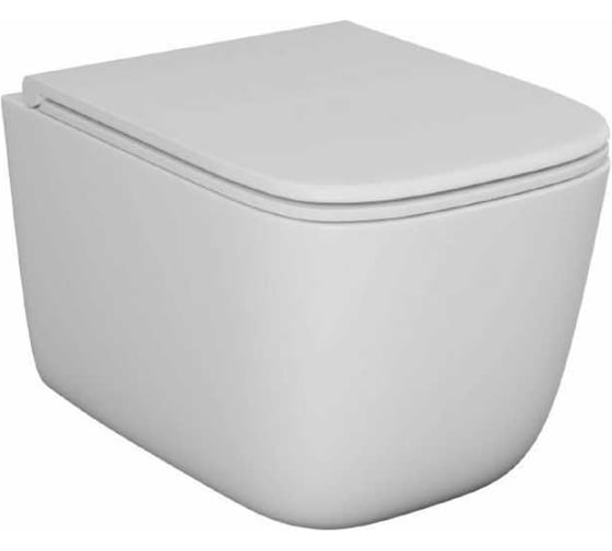 Унитаз подвесной безободковый торнадо Bauedge Bau Dream, быстросъёмное сиденье микролифт SH0001-HQ5