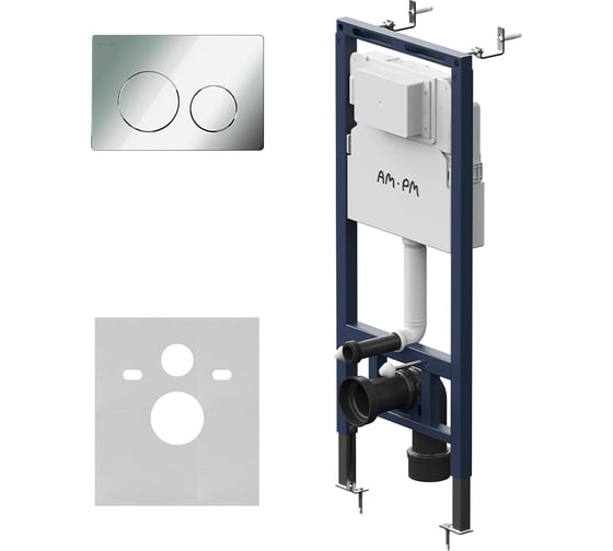 Инсталляция для подвесного унитаза AM.PM MasterFit с клавишей L хром глянц I012713.0151