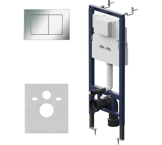 Инсталляция для подвесного унитаза AM.PM MasterFit с клавишей S хром глянц I012713.0251