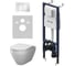 Инсталляция AM.PM MasterFit с клав S белый глянец с подвесным унитазом Spirit V2.0 Aquaspin IS130201.701900 1