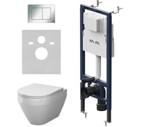 Инсталляция AM.PM MasterFit с клав S хром глянец с подвесным унитазом Spirit V2.0 Aquaspin IS130251.701900