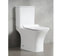 Унитаз-компакт VORTEX PORTO безободковый, двойной слив, система Soft Close и антивсплеск OLIVE'S PVX31126DP