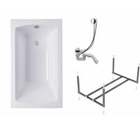 Ванна Timo 3в1 RITTA130х60: ванна, каркас, сифон RITTA1360-KT13S-SPV1505
