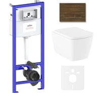 Инсталляция с подвесным унитазом комплект 6 в 1 Lavinia Boho Aveo Rimless 75110239