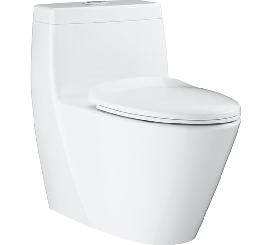 Унитаз напольный безободковый Grohe Projectline с бачком и сиденьем, c микролифтом, альпин-белый 39316000