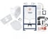 Система инсталляции Grohe Rapid SL с подвесным унитазом Bau Ceramic и сиденьем 36500000 7