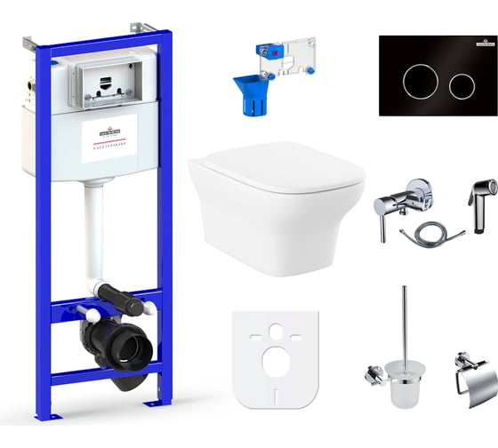 Комплект: инсталляция с унитазом Lavinia Boho Bristol Rimless 10 в 1 98010080 1