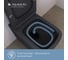 Унитаз подвесной Aqueduto MACIO 520х370 безободковый, Tornado, сиденье с микролифтом, черный матовый MACT2140 8