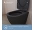 Унитаз подвесной Aqueduto OVO 525х360 безободковый, Tornado, сиденье с микролифтом, черный матовый OVOT2140 10