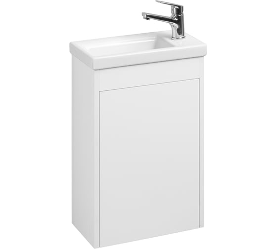 Тумба AQUATON Тори 40 белый глянец, Раковина Миранда 40 1A286901TO010
