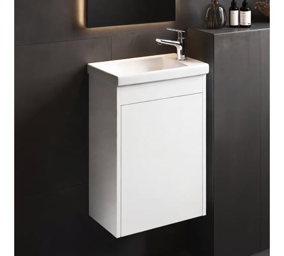 Тумба AQUATON Тори 40 белый глянец, Раковина Миранда 40 1A286901TO010