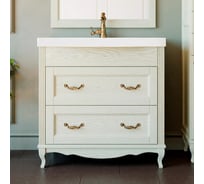 Комплект ValenHouse ЛИОРА-90 тумба c умывальником Грэйс 90, слоновая кость, ручки бронза, KL90_ТСБ