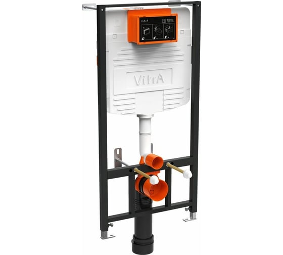 Подвесной безободковый унитаз Vitra S10 Spinflush с инсталляцией и сиденьем с микролифтом 9842B003-7206