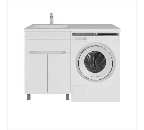 Комплект Sanstar напольная тумба Эллада 60 с мебельным умывальником Даллас 120 левый 250.1-1.4.1.КЛ