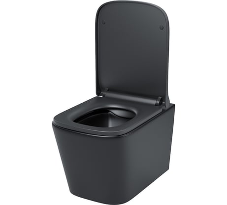 Подвесной унитаз IDDIS Bild безободковый, чёрный матовый BILR2BMi25
