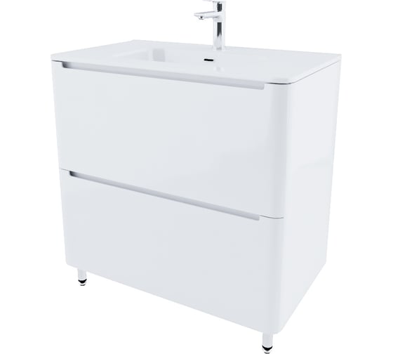 Тумба с умывальником, напольная IDDIS 80 см, белая, Эдифис (Edifice) EDI80WFi95K