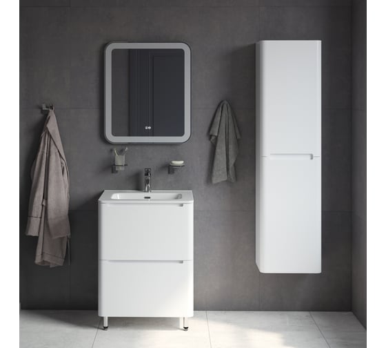 Тумба с умывальником IDDIS Edifice напольная, 60 см, белая EDI60WFi95K