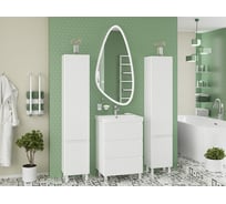 Тумба напольная Brevita с 3 ящ. ВИКТОРИ - 60 белый раковина УТ000024308