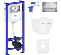 Комплект: инсталляция с унитазом Lavinia Boho Biore Compacto Rimless 7 в 1 87040086