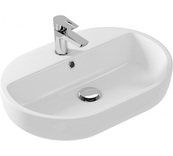 Раковина CERSANIT CASPIA 60 OVAL 1 отверстие, овальная, S-UM-CAS60/1-O-w 00000067864