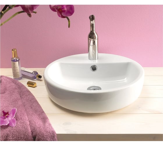 Раковина CERSANIT CASPIA 60 OVAL 1 отверстие, овальная, S-UM-CAS60/1-O-w 00000067864