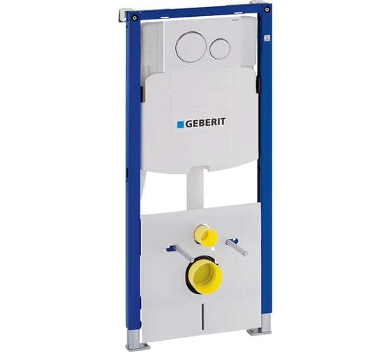 Комплект Geberit Acanto new: инсталляция с кнопкой и креплением + унитаз подвесной б/о 500.301.KJ.A