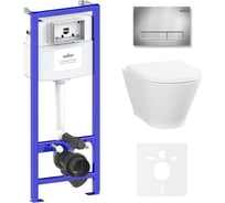 Инсталляция с подвесным унитазом комплект 6 в 1 Lavinia Boho Elegant Rimless 87561060