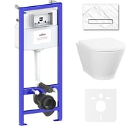 Инсталляция с подвесным унитазом комплект 6 в 1 Lavinia Boho Elegant Rimless 87561086