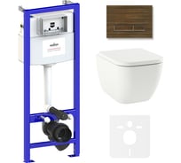 Инсталляция с подвесным унитазом Lavinia Boho One комплект 6 в 1 Rimless 75110103